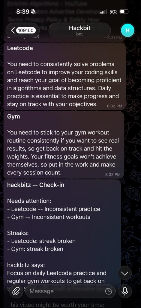 Leetcode and Gym agents with hackbitz check-in