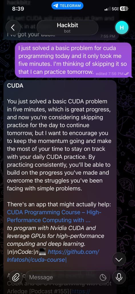 CUDA agent reply with Exa suggestion